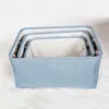 Desktop Storage Basket Fabric Sundries Underwear Toy Organizer Box Cosmetic Book Laundry Container With Cotton Rope Handles HKD230812