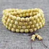 Strand Natural Bracciale in legno in legno solido Naturale 108 Perle buddiste 8mm Play Crafts Gioielli da uomo e da donna