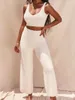 Women's Sleepwear Women S Cozy Two Piece Pajama Set Sleeveless V-Neck Knit Tank Top And Pants Loungewear Ensemble