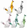 Glass Mini Beaker Bongs Bubblers Recycler Oil Rigs Heady Hookah 6.6 Inch Smoking Shisha Ash Catcher 14mm Joint Bowl