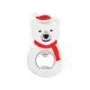 Juchiva Portable Christmas Bottle Opener Rostfritt stål Snöman Tree Bear Deer Santa Shaped Xmas Gift Kitchen Tool T8.24