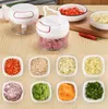 Grinder Chopper Pull String Comida Chopper High Speed ​​Twist Twist Shredder Manual Carne Alho Cutter Kitchen Gadget HKD230810