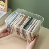 1Pcs Transparent Phone Case Organizer Storage Box with Cover Home Desktop Acrylic Sundries Storage Basket Phone Case Holder HKD230812