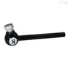 Cross-border new No. 8 glass pipe metal smoke pot pure American pipe smoking accessories eight-ball shotgun pipe