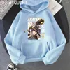 Herren Hoodies Y2K Genshin Impact Arataki itto winterfrauen dicke Hoodie Fleece Langarm Sweatshirt Männer Kpop Hoody Pocket Cosplay zu