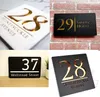 Decorazioni da giardino Segno di porta personalizzati Acrylic Square Rectangle Numero della casa personalizzato Indirizzo Plaque Street Famiglia Nome Gold Sliver Porta 230823