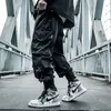 Mens Pants Houzhou Black Cargo Men joggers hip Hop Techwear Hippie byxor för streetwear plus storlek fickor överdimensionerad 230825