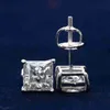 Hip Hop fournitures boucles d'oreilles en argent Sterling bijoux femmes Vvs Moissanite boucles d'oreilles