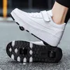 Sneaker Roller Skate Shoes Kids Spring Cash Sports Children 2 Wheels Boys Girls Wheel Game Game Game White Footwear 230823