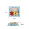 Assiettes ours mignon bol en bambou plat d'alimentation tapis en Silicone bébé enfants enfant en bas âge Table d'aspiration déjeuner