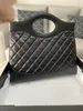 Дизайнерская сумка тота Luxury 31 Мини -сумка для покупок 10A Патентная телячья мешки с поперечным телом с коробкой C108 подлинная кожаная кожа AS1010 AS1010