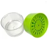 Vloeibare zeep dispenser ronde vorm hand drukkast spons houder handmatige keukencontainer reinigingsgereedschap 500 ml
