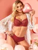 Bras DOBREVA Women's Plus Size See Through Full Coverage Underwire Bra Unlined Minimizer Lace Bralette 230823