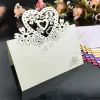 Laser Cut Place Cards Party Table Decoraties With Hearts Flowers Paper snijsnaam Labels Weddingszzz