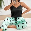 Women's Sleepwear Big Size 4Xl 5Xl Pajamas Women Cmai&pants 2Pcs Sexy Lace Trim Loungewear Satin Home Clothes Summer Nightgown Lingerie