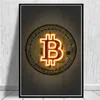 Schilderijen zwart en gouden bitcoin posters ANFD prints inspirerend geld canvas schilderen muurkunst foto's voor woonkamer cuadros decor 230823