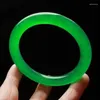 Bangle Green Jewelry Green Jade Women Mathicle Jewelery Minuine Natural Bracelet Real Jades Barkles Lady Lady