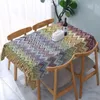 Table Cloth Retro Stripes Red Black White Gray Cover Modern Zigzag Geometric Backing Edge Tablecloth For Dining