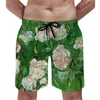 Men's Shorts Roses Print Board Leisure Oversize Beach Floral Abstract Pants