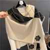 Scarves Thick Cashmere Scarf for Women Fashion Winter Warm Pashmina Shawl Wraps Bufanda Female Blanket Design Brand Poncho Echarpe 230823