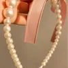 Pinces à cheveux cerceau de perles brillantes avec nœud papillon, lot de couvre-chef antidérapants pour filles et femmes, cadeau de noël NIN668
