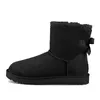 Women Australia Disquette Classic Cowhide tofflor glider full päls vinter fårskinn snö varma stövlar snö boot modeplattform toffel sandaler uggity