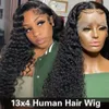 Deep Wave Frontals Pruiken voor vrouwen Human Hair Wig Braziliaanse Haren Haar pruik Krullen Haarpruik Lace Front Pruik Krullen haarproducten