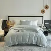 Ensembles de literie 1000TC coton égyptien luxe 4 pièces ensemble de style El Satin corde enterrée artisanat housse de couette taies d'oreiller drap de lit