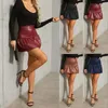 Skirts Fashion Ball Gown Skirt PU Leather Female European Women's High-waisted Belly Large Size