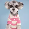 Hundkläder randiga husdjurskläder Kläder Summer Cool Polo Shirt Valp Pullover för små medelstora kläder Chihuahua Yorkshire