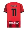 S-2xl 23 24 Giroud Pulisic Maglie da calcio per adulti 2023 2024 Rebic Theo Reijnders Kessie de ketelaere rafa leao da calcio camicie da calcio giocatore uomo kit kit uniformi