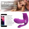 Slips Slipje Paars Innovatief 9 Modellen Verwarming Clitoris Stimulator Siliconen Penis Vibrator Duurzaam voor Thuis 230824