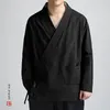 Vêtements ethniques surdimensionné 5XL kimono cardigan vintage style chinois coton chemise en lin veste traditionnelle japon haori yukata mâle samouraï