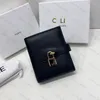 Cartera corta de cuero Monedero de mujer Diseñador Titular de la tarjeta Bolsa con cerradura Carteras de impresión triunfal Hombres C Bolsos de embrague Monederos con caja G5