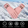 Fünf Finger Handschuhe Mode Weibliche Winter Winddicht Wasserdicht Interne Plüsch Warme Handschuhe Dame Touchscreen Hautfreundlich Weiche Frauen 230824