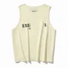 Designer Mannen Vrouwen Mouwloos Vest Zomer Ess Tshirt Wit Zwart Letter Afdrukken T-shirt Kleding Spray Brief Korte Mouw F0g Heren VAJ4 YKAU