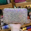 Kvällspåsar Xiyuan Lady AB Crystal Diamond Clutches For Wedding Party Cocktail Clutch Purse Chain Shoulder Bag Women Handbag 230823