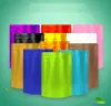 Multi cores e tamanhos de atacado Bacha de pacote Mylar Zip Pacote 100pcs Embalagem selvagem Auto -zíper com alimentos secos Armazenamento novo LL