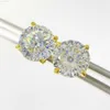 Pass Diamond Tester Fashion Jewelry Bird Net Cut Vvs Moissanite Screw Back Sterling Silver Beautiful Stud Earrings