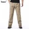 Ladiguard Plus Size Mens Cargo Hosen 2023 Neue Frühling Outdoor Casual Safari Hosen Elastische Taille Taschenhose Männlich gerade Pantlf20230824.