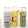 Storage Bags Lovely Wall Hanging Sundries Cotton Thread Bag Multi-layer Bracket Cosmetic Shelf Jewelry Basket Organizer