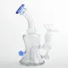 DHL!!! Beracky Bongs de agua de vidrio de 6 pulgadas con recipiente de vidrio de 14 mm Tubos de agua de vidrio embriagadores Bongs de vaso Dab Plataformas petroleras Bong reciclador para fumar LL