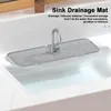 Bordmattor Kitchen Sink Guard Splash foldble Silicone Drainer Pad för prylar toalettkranar mot badrum och