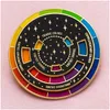 Brooches The Original Color Wheel Palette Brooch Designer Card Enamel Pin Visual Badge Jewelry Gift Drop Delivery