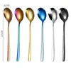 Spoons Simple Salad Spoon 8PCS Stainless Steel Serving Dinner Colorful Unique For Kitchen