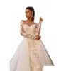 A-Line Dresses 2023 A Line Bohemia V-Neck Beach Tle Lace Applique Plus Size Bridal Gown Vintage Vestido De Novia For Women Custom Drop Dhu16