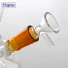 Cam mini beher bongs Bubblers Recycler Yağ Teçhizatları Heady Nargile 6.6 inç Sigara Shisha Ash Catcher 14mm Ortak Kase