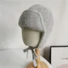 Beanie Skull Cap Hat Winter Angora Knit Earflap Warm Autumn Outdoor Skiing Accessory For Teenagers 230824