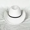 sboy chapeaux monochrome hommes chapeau de cowboy jazz haut dames bouclés ms fedora chevalier grand ethnique panama 230823