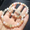 Bangle Natural Color Hair Quartz Bracelet Handmade Crystal Jewelry Stretch Children Birthday Gift 1pcs 7.2mm